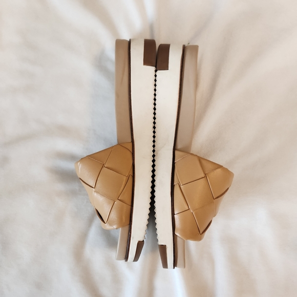 Sam Edleman sandal womens size 6 Adaley woven slide 1" platform open toe leather - Picture 9 of 10